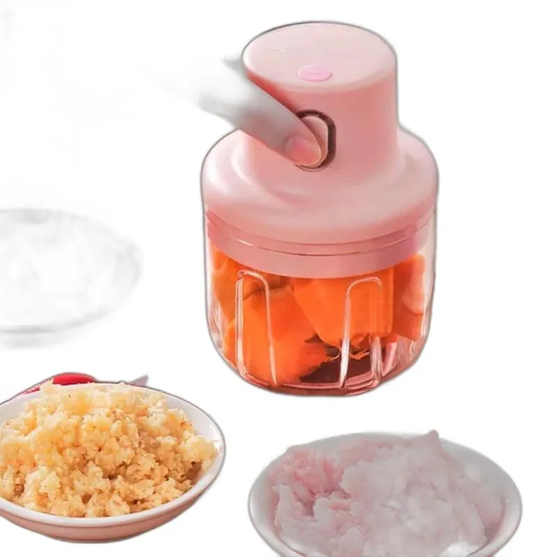Cortador Alimentos Mini Potente E Prático Usb Recarregável