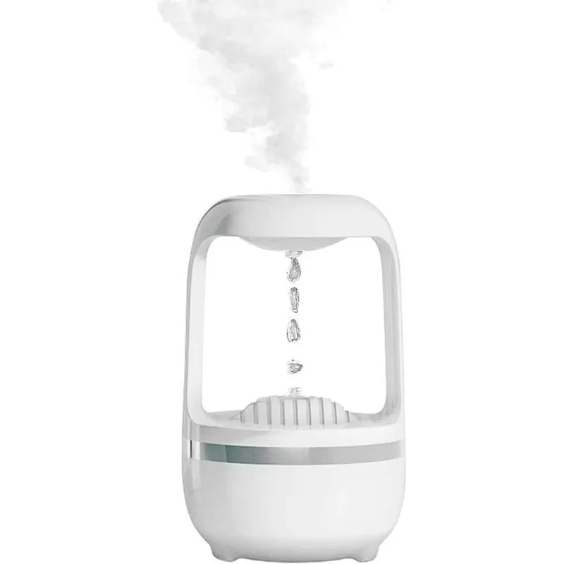 Umidificador Efeito Anti-gravidade Com Luz E Relógio Cor Branca 110v/220v