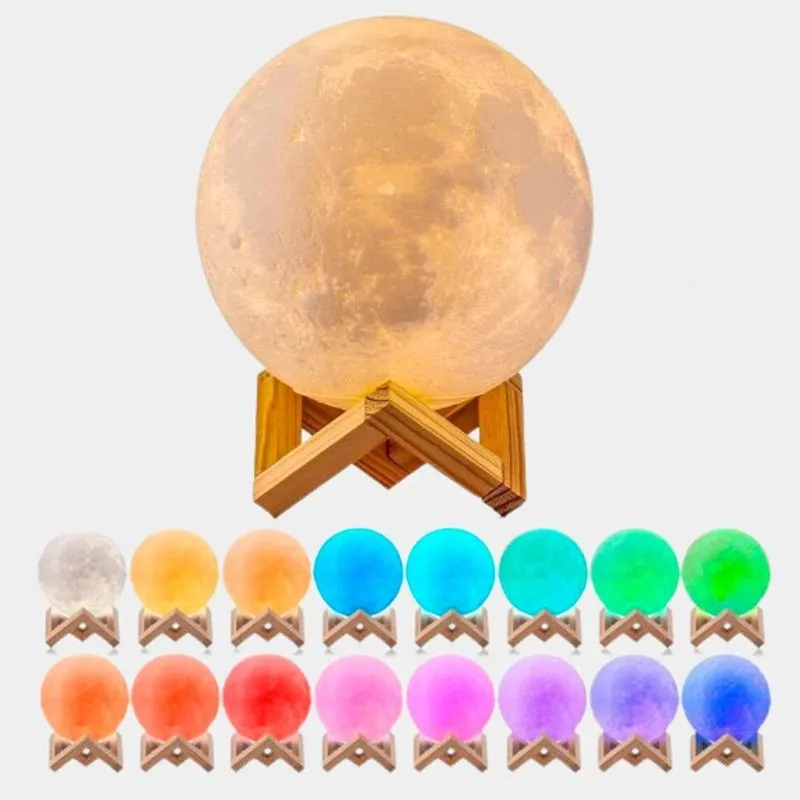 Abajur Lua Cheia 3d Umidificador Aromatizador Noites