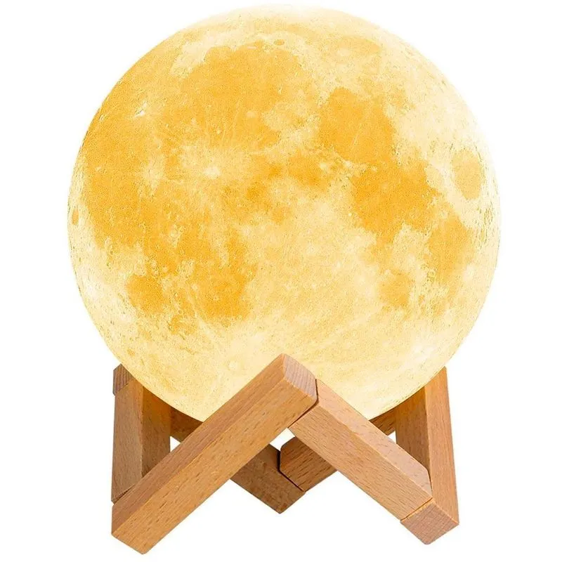 Luminária 3d Lua Cheia Umidificador E Aromatizador Decoração