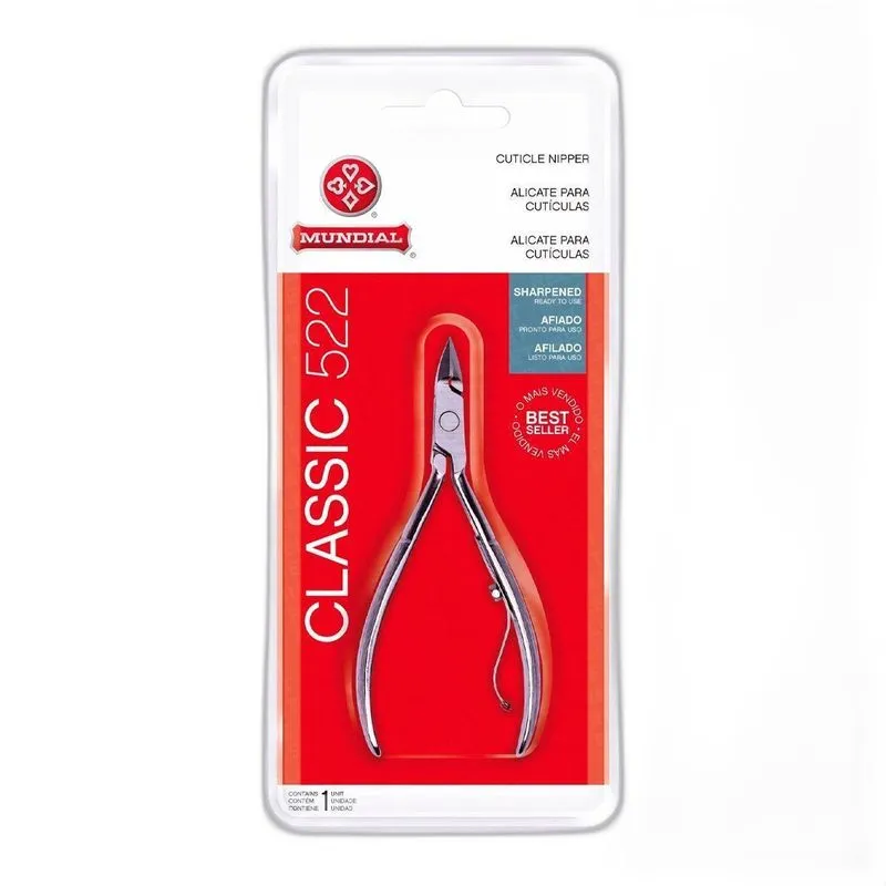 Alicate Cuticula Unha Mundial 522 Classic Afiado Manicure