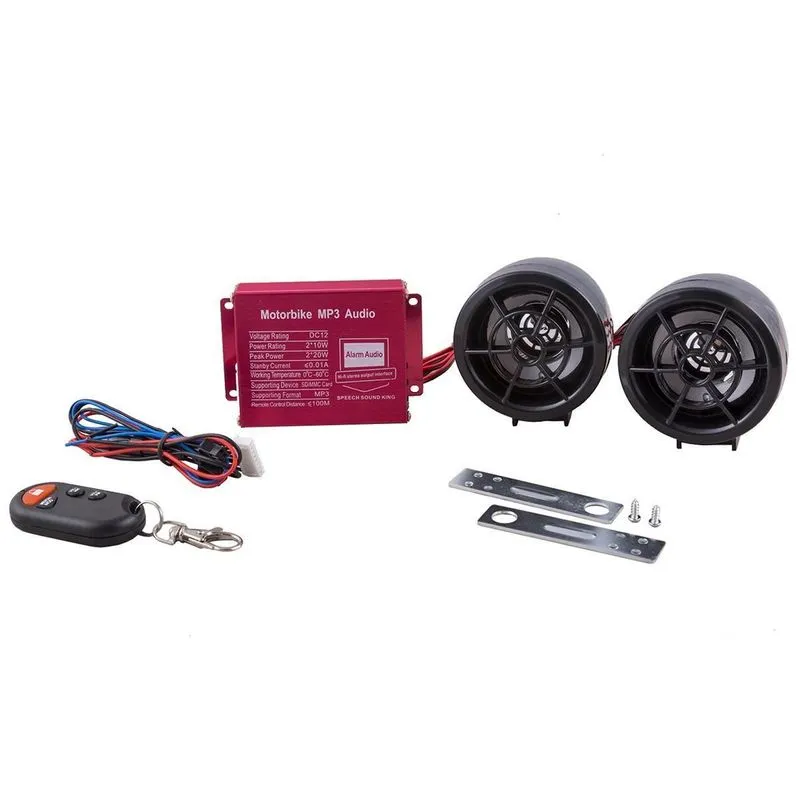 Som Moto Caixa Som Mp3 Usb Player Áudio Controle Remoto Kit
