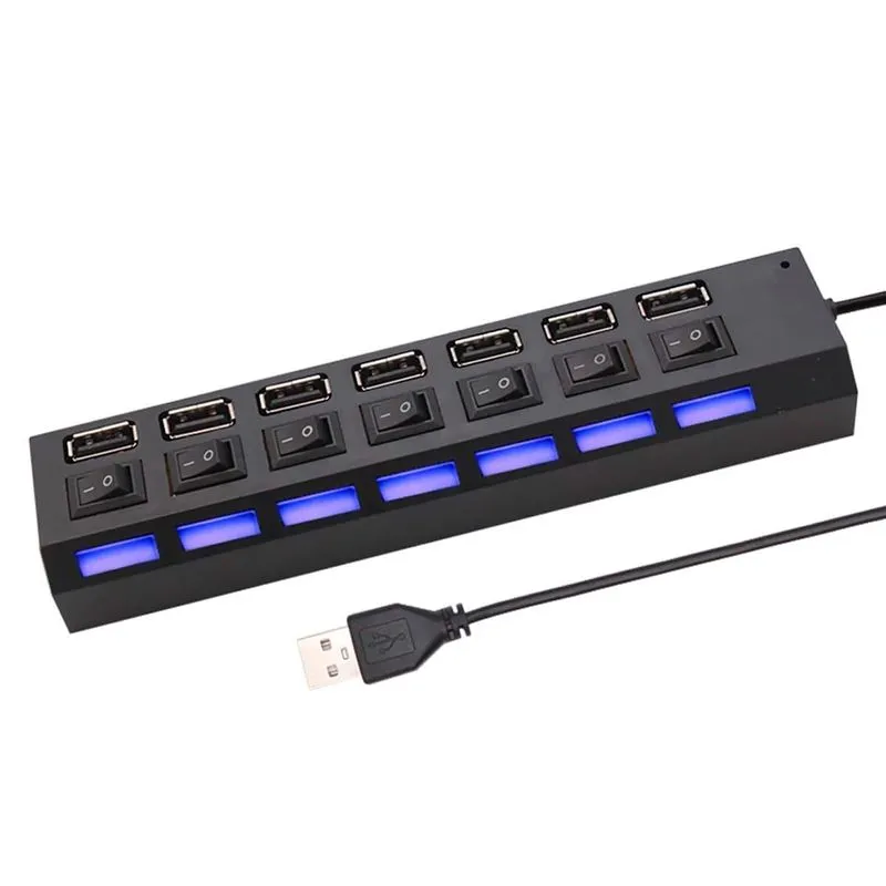 Hub Usb Cabo Extensão Varias Portas High Speed Pen Drive 2.0