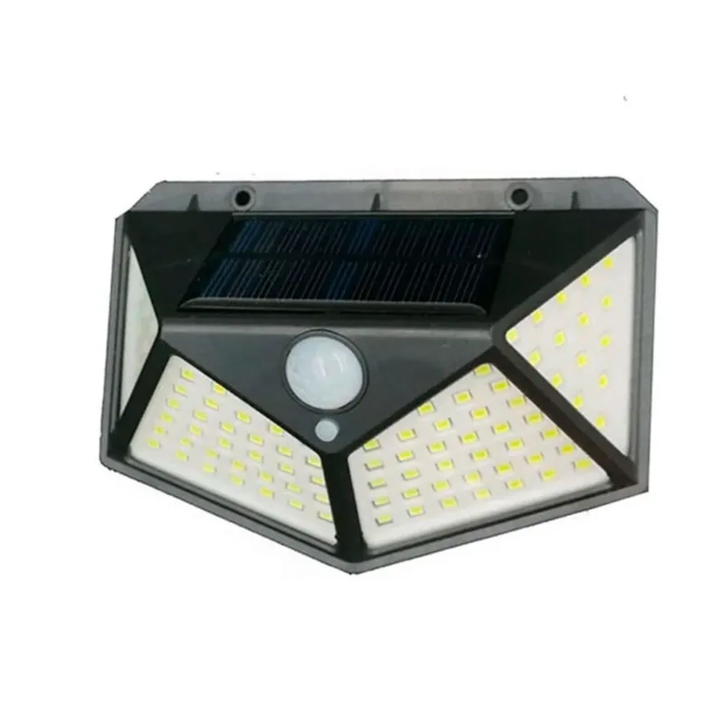 Luminária Solar 100 Led Com Sensor De Presença à Prova Dágua