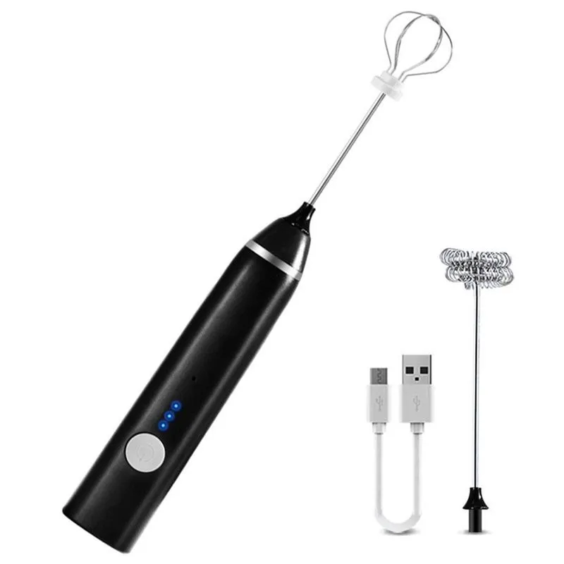 Mini Mixer 2 Em 1 Manual Misturador Bebidas 2 Em 1 Inox