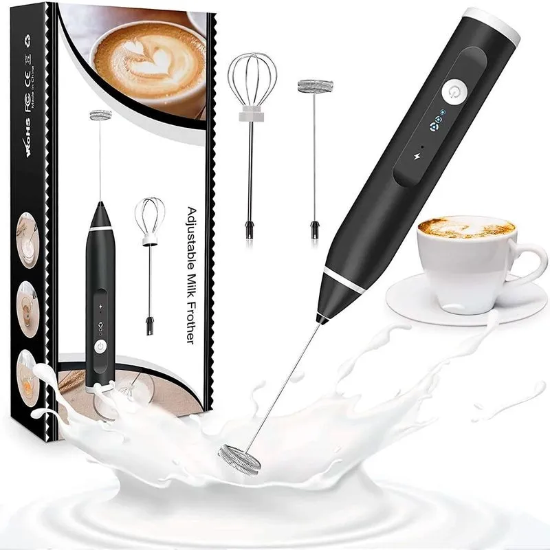 Mini Mixer 2 Em 1 Recarregáveis Inox Café Leite Nescau Toddy