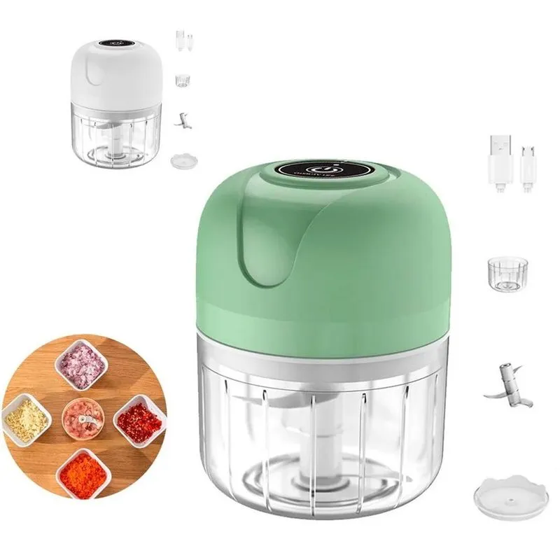 Cortador Alimentos Mini Potente E Prático Usb Recarregável