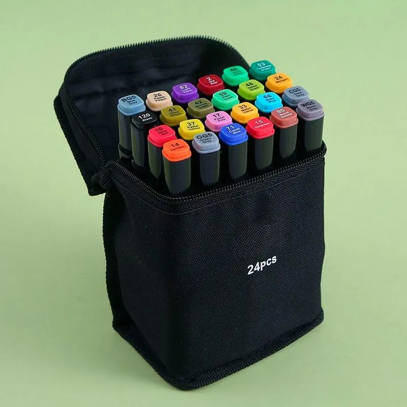 Kit Canetinha 24 Unidades Pintura Escolar Profissional