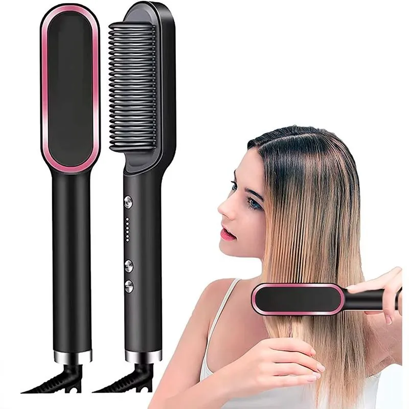 Escova 3 Em 1 Secadora Alisa Cabelo Perfeito Plus 110/220v