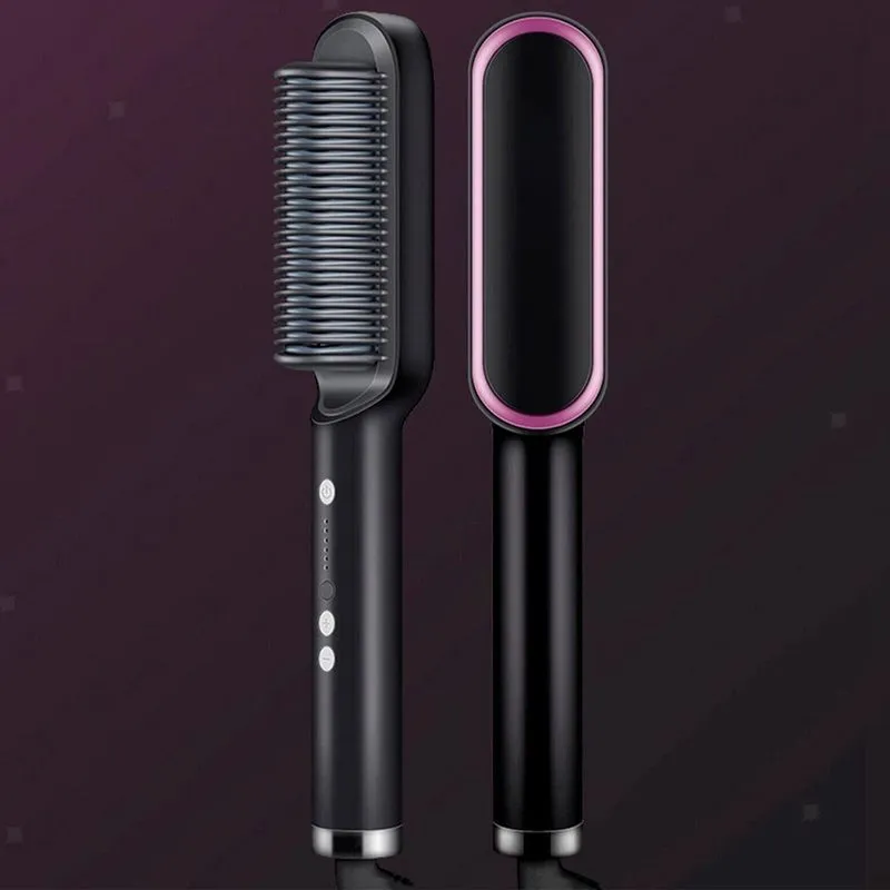 Escova 3 Em 1 Secadora Alisa Cabelo Perfeito Turbo 110/220V