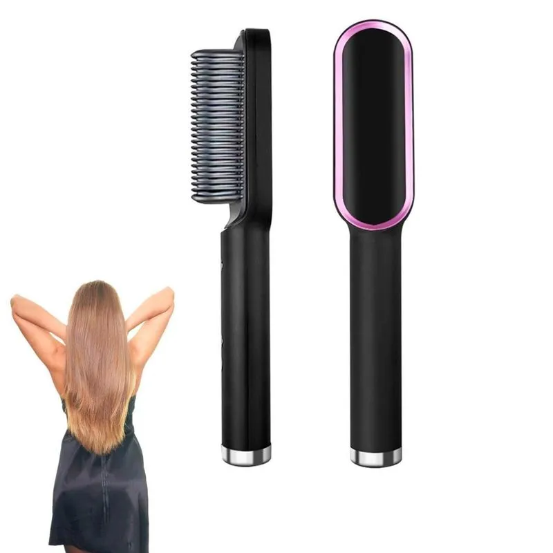 Escova 3 Em 1 Secadora Alisa Cabelo Rápido Plus 110/220v