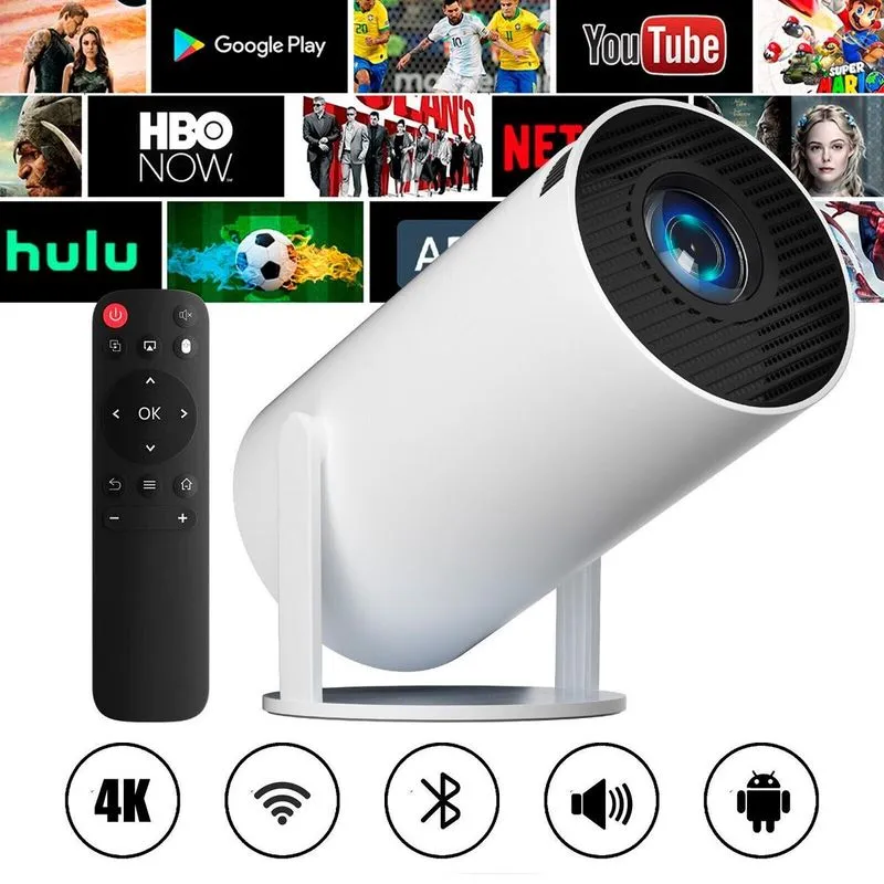 Projetor Hd 1080p Wifi Portátil Branco Bivolt