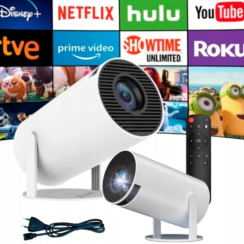Projetor Bluetooth 1080p Wifi Branco Portátil Bivolt
