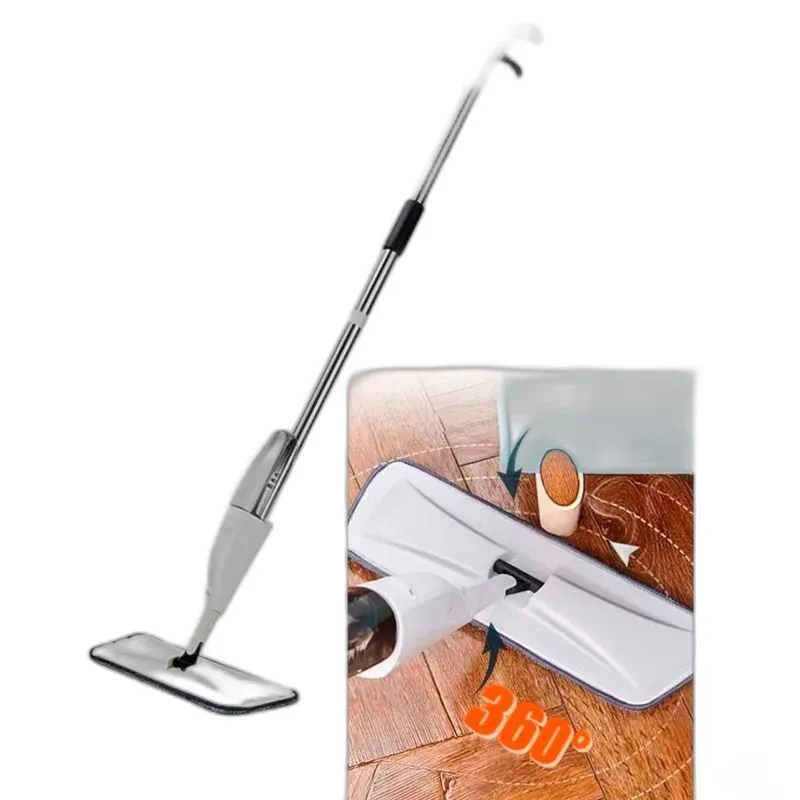 Esfregão Molhado E Seco Spray Rotação 360º Microfibra Pisos