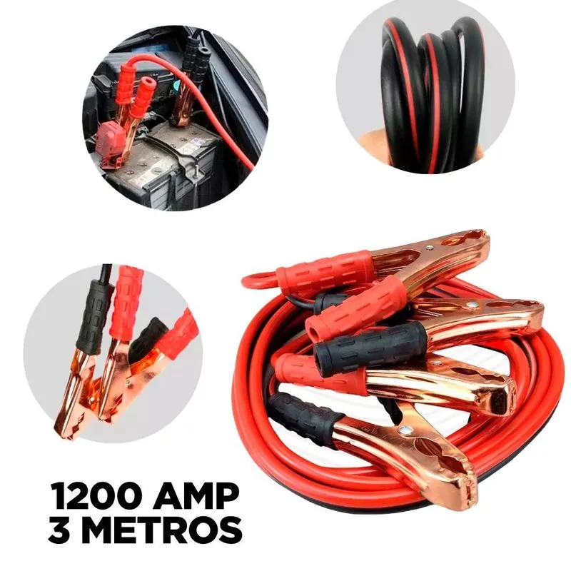 Cabo Chupeta Para Emergência De Carro 1200amp
