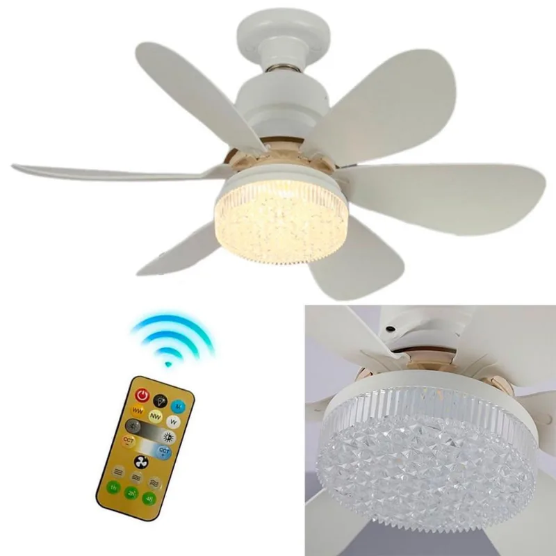 Ventilador De Teto 6 Pás Bivolt Silencioso Controle Remoto