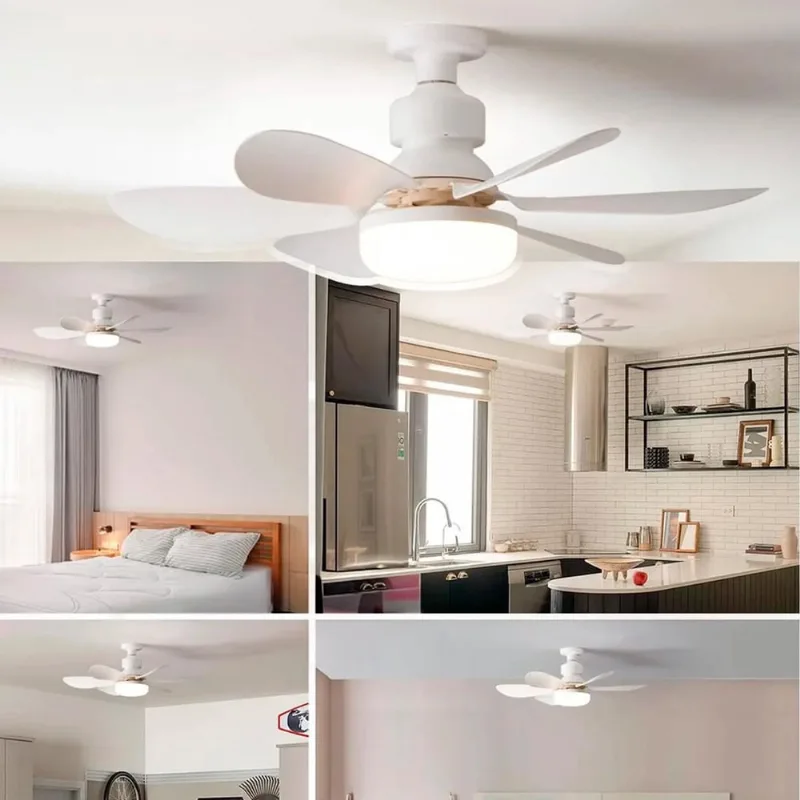 Ventilador De Teto 6 Pás Bivolt Controle Lâmpada Silencioso