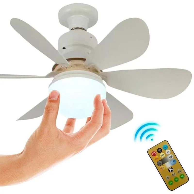 Ventilador De Teto Bivolt Lâmpada 6 Pás Potente E Controle