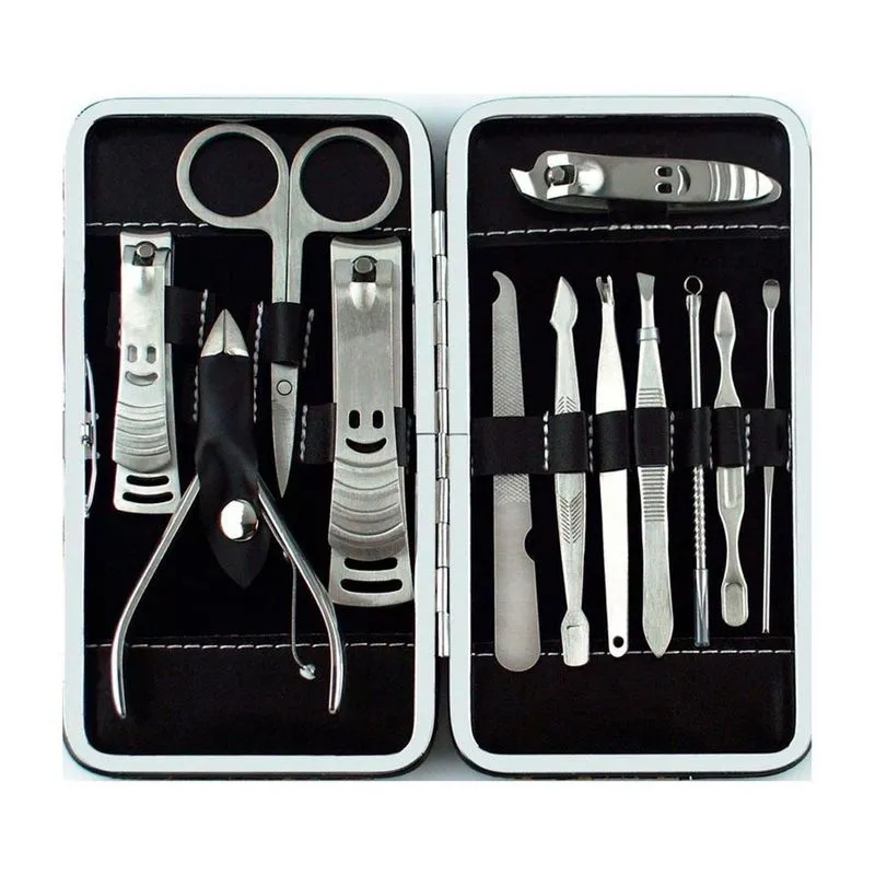 Estojo Unha Alicate Pinça Tesoura Kit Completo Unhas