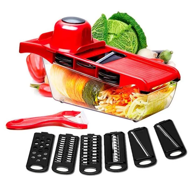 Cortador Manual Mandolina Para Fatiado E Ralado De Verduras
