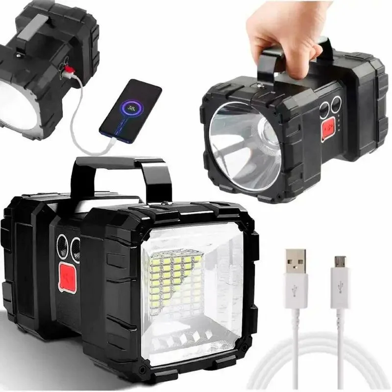 Lanterna Tática Multifuncional Led Recarregável Forte Pesca