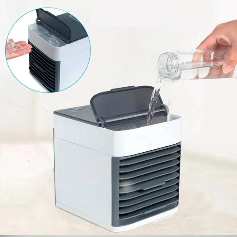 Ar Condicionado Mini Usb Portátil Umidificador E Ventilador