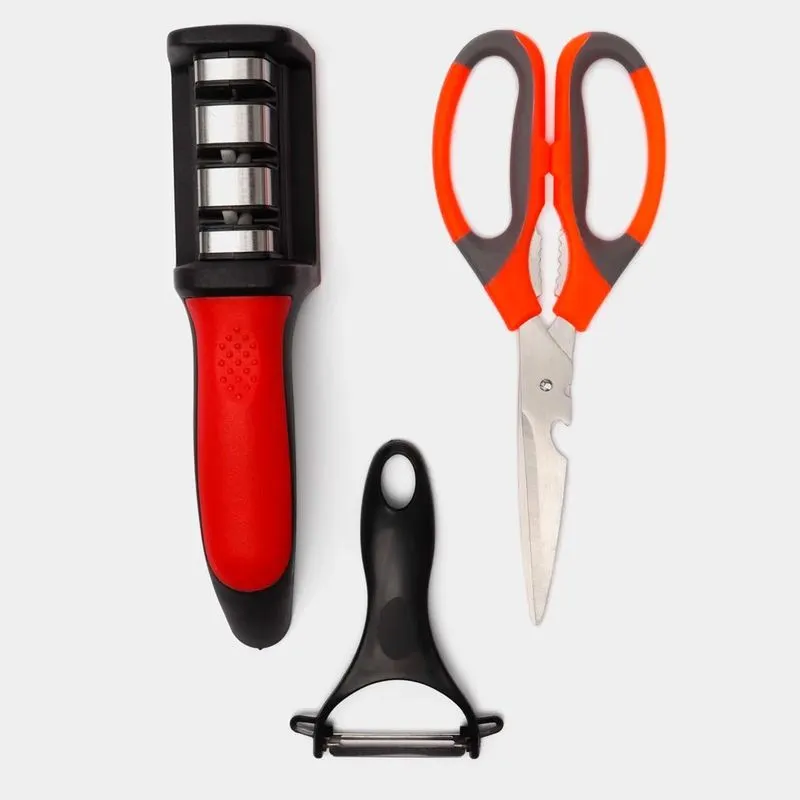 Kit Amolador Profissional Afiador Tesoura Facas E Cozinha