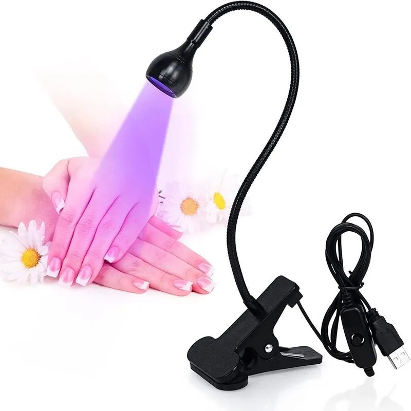 Luminária Led Uv Bivolt Secador Portátil Recarregável
