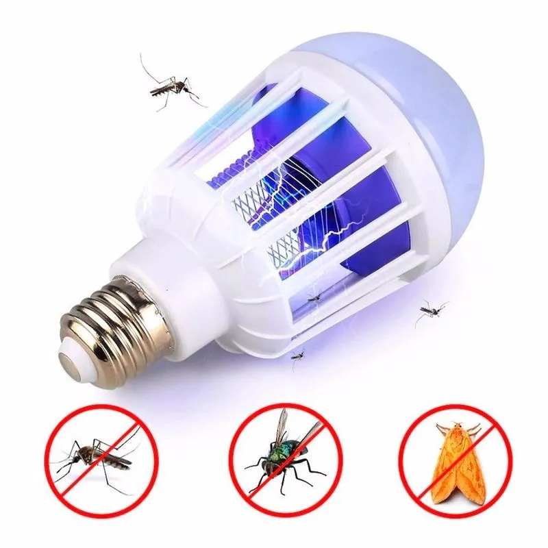 Lâmpada Armadilha Mata Pernilongos Mosquitos Led Uv