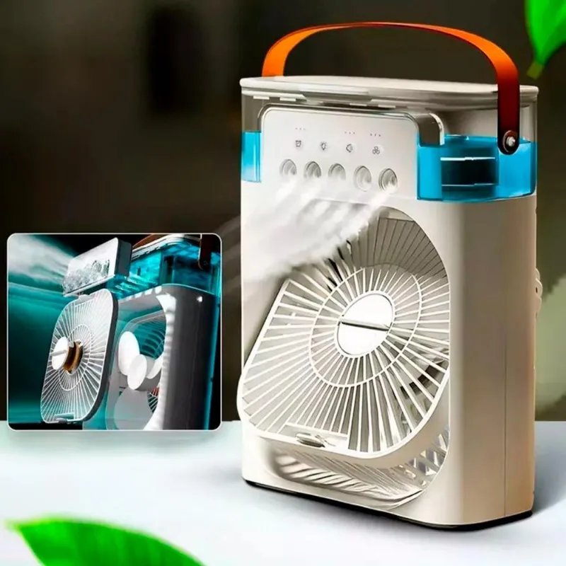 Mini Ventilador Climatizador Portátil Água Gelada E Ar Puro