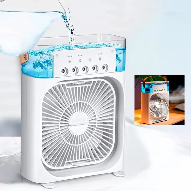 Mini Ventilador Climatizador Usb Portátil Água Gelada