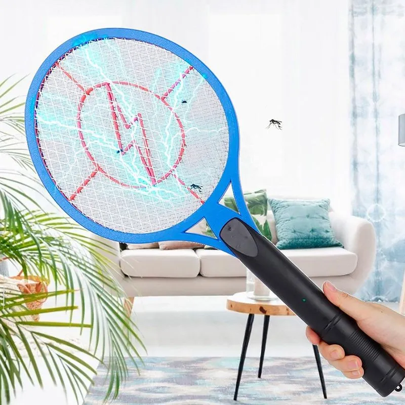 Raquete Mata Pernilongos Mosquitos Com Segurança Total