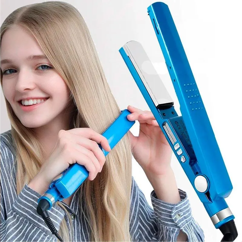 Alisador Titanium Azul 220V Profissional Slim