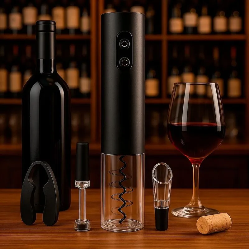 Abridor De Vinho Com Peças Para Servir Com Estilo