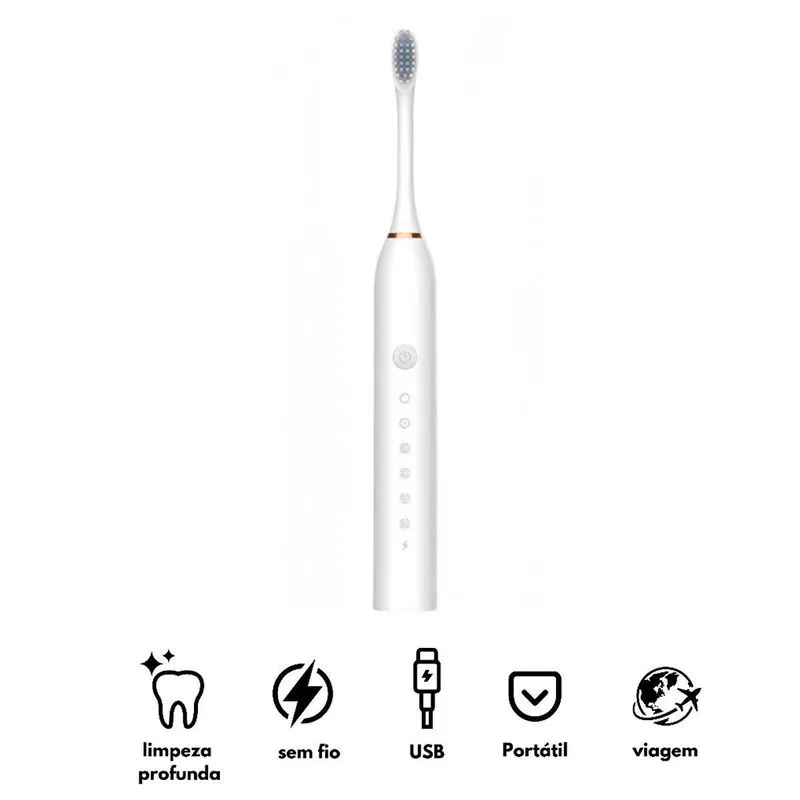 Escova Recarregável Para Limpeza Completa De Dente