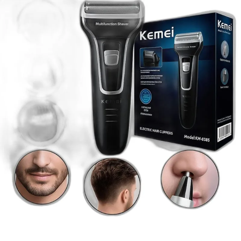 Kemei 3 Em 1 Compacto Com Aparador Nasal