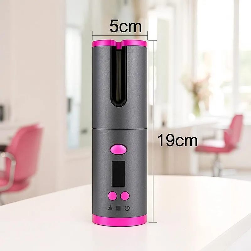 Modelador De Cachos Espiral Recarregável Com Usb