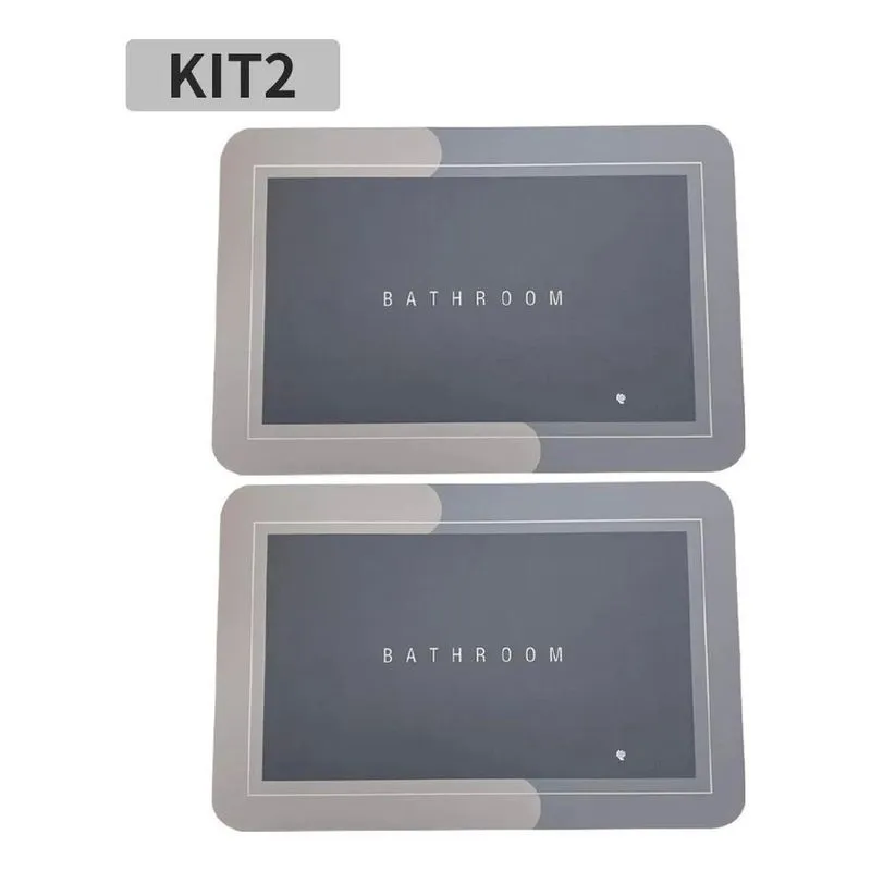 3x Kit2 Tapetes Para Banheiro Tapete Mágico Ultra Para Abso