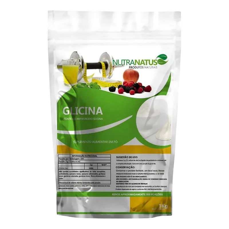 Glicina 1kg Nutra Natus 100% Pura Importada