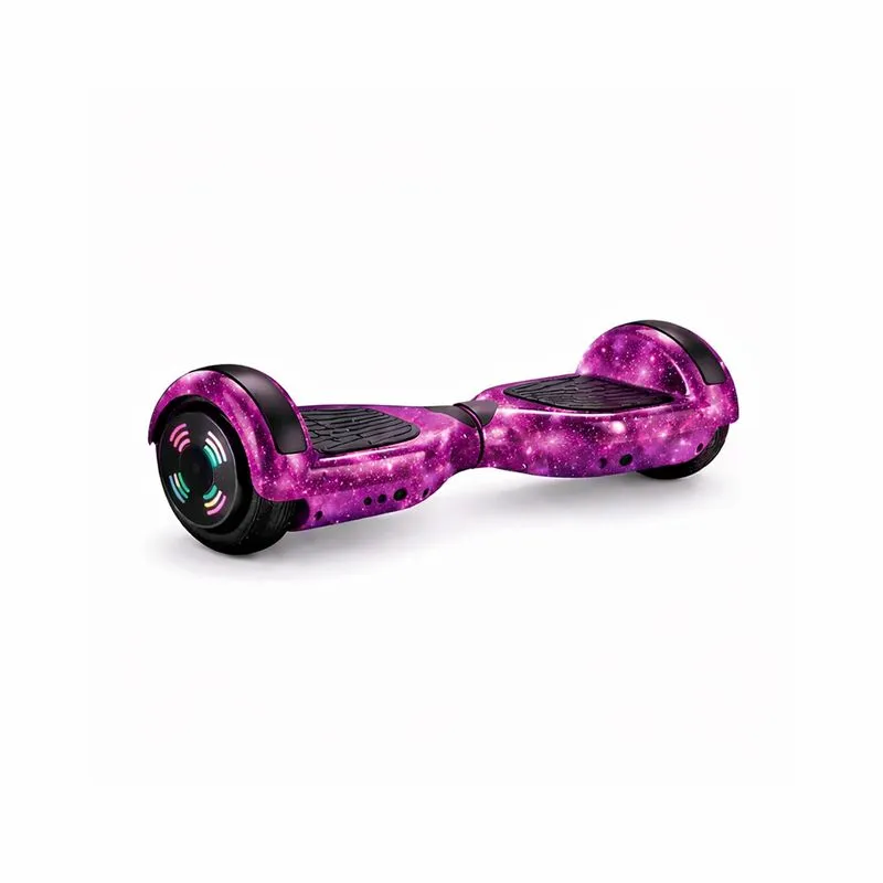 Hoverboard Skate Elétrico 6.5 Led Bluetooh Roxo Galáxia