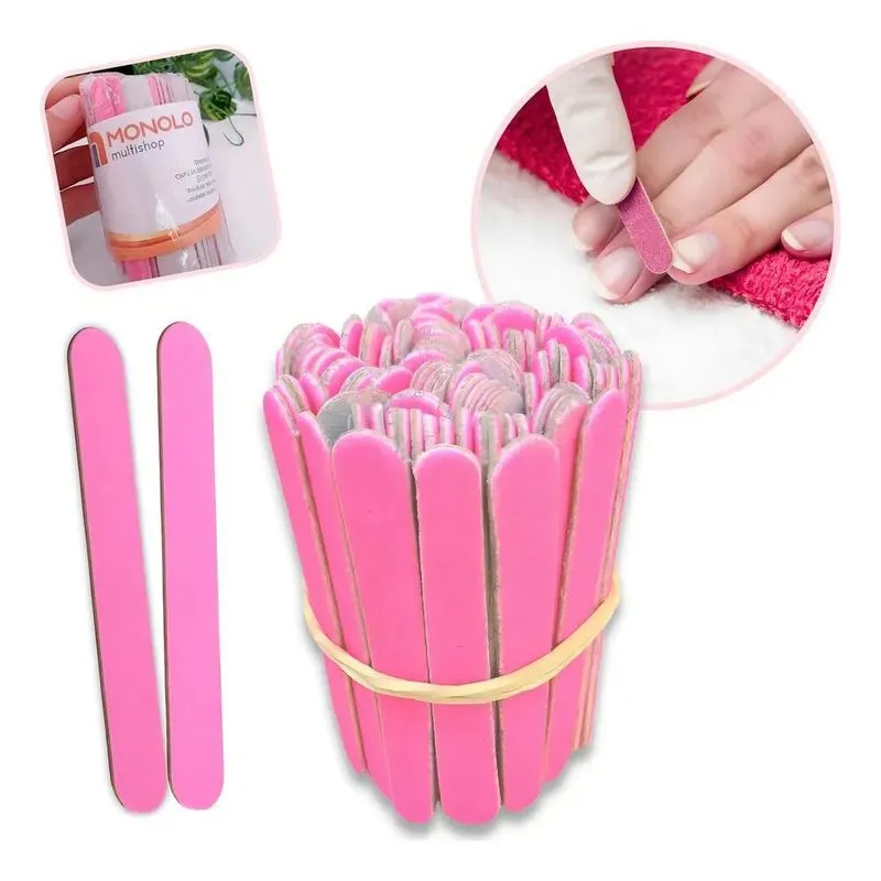 2x 200 Lixas De Unha Mini Descartáveis Manicure Pedicure 8 C