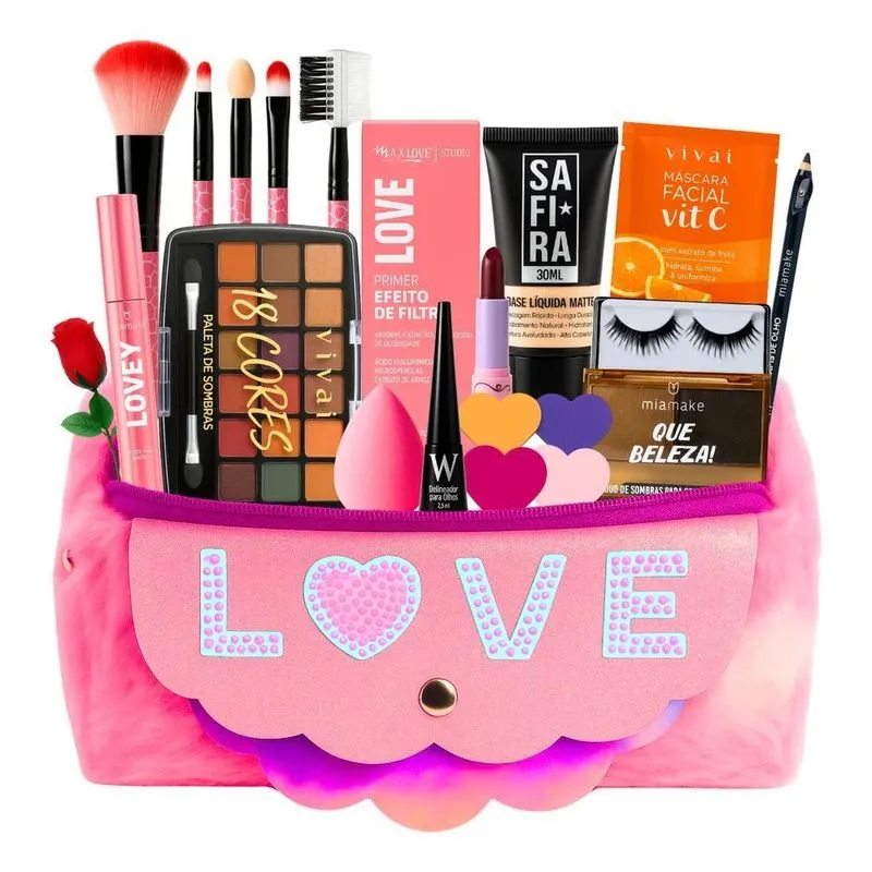 3x Kit Maquiagem Completa Com Maleta Profissional Dias Namor