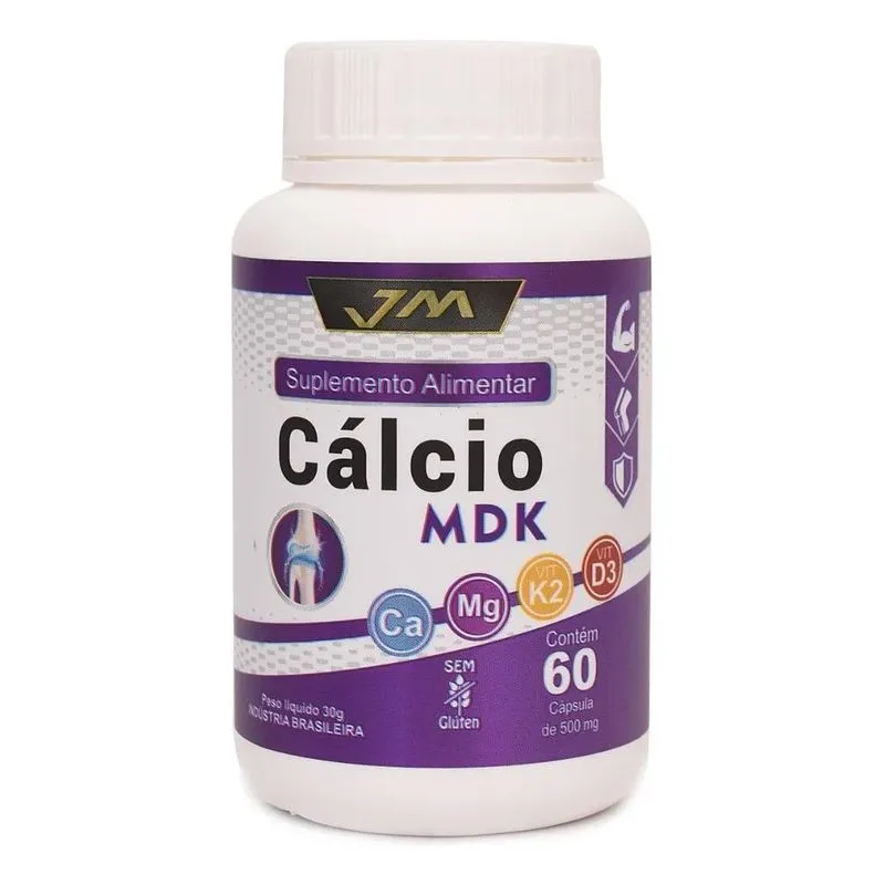 Vitamina Cálcio + Magnésio + Vitamina D3 + K2 60 Caps Sabor