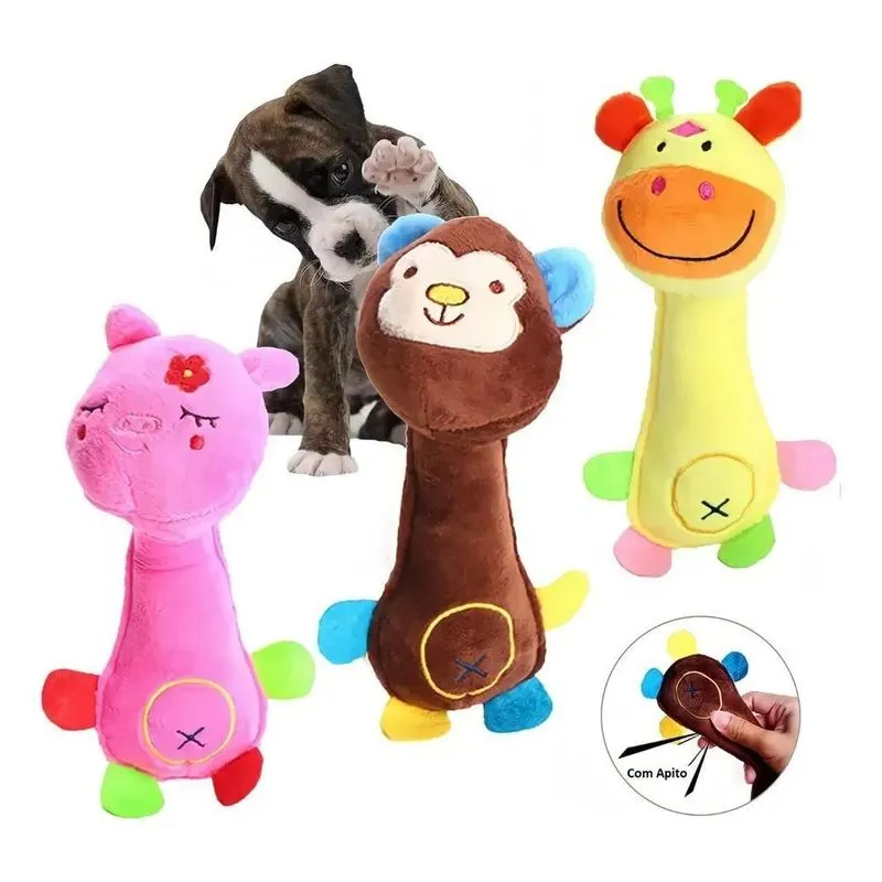 10x Brinquedo Bichinhos De Pelúcia Pet Para Cães E Gatos Sh