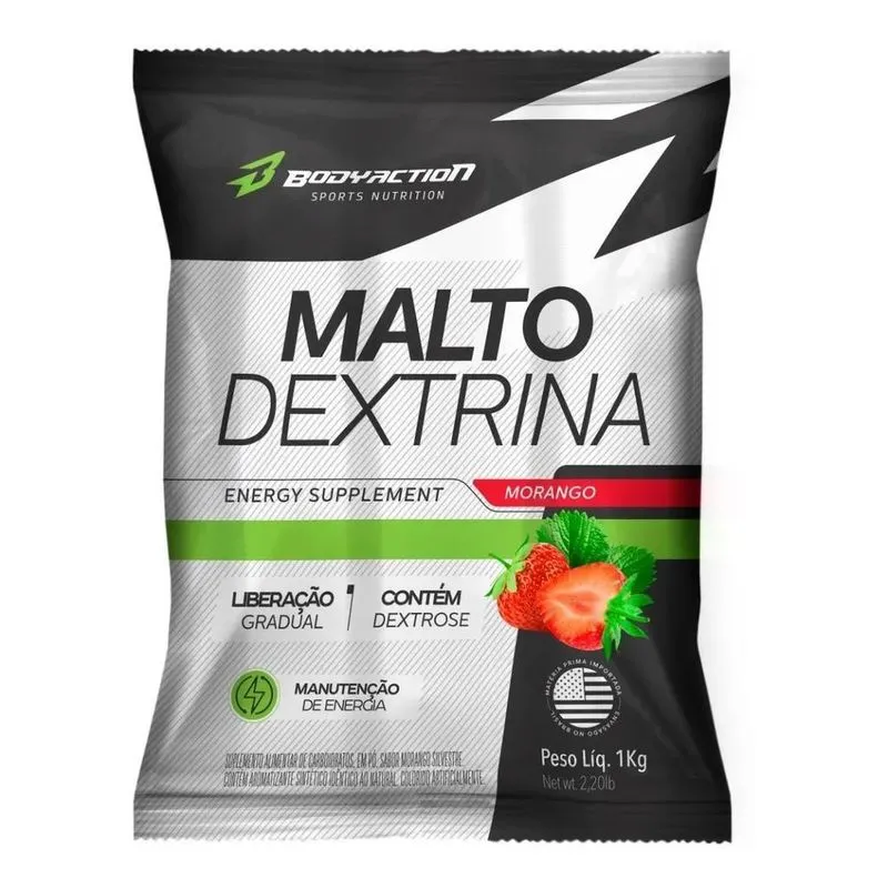 5x Malto Dextrina 1kg - Bodyaction Vários Sabores