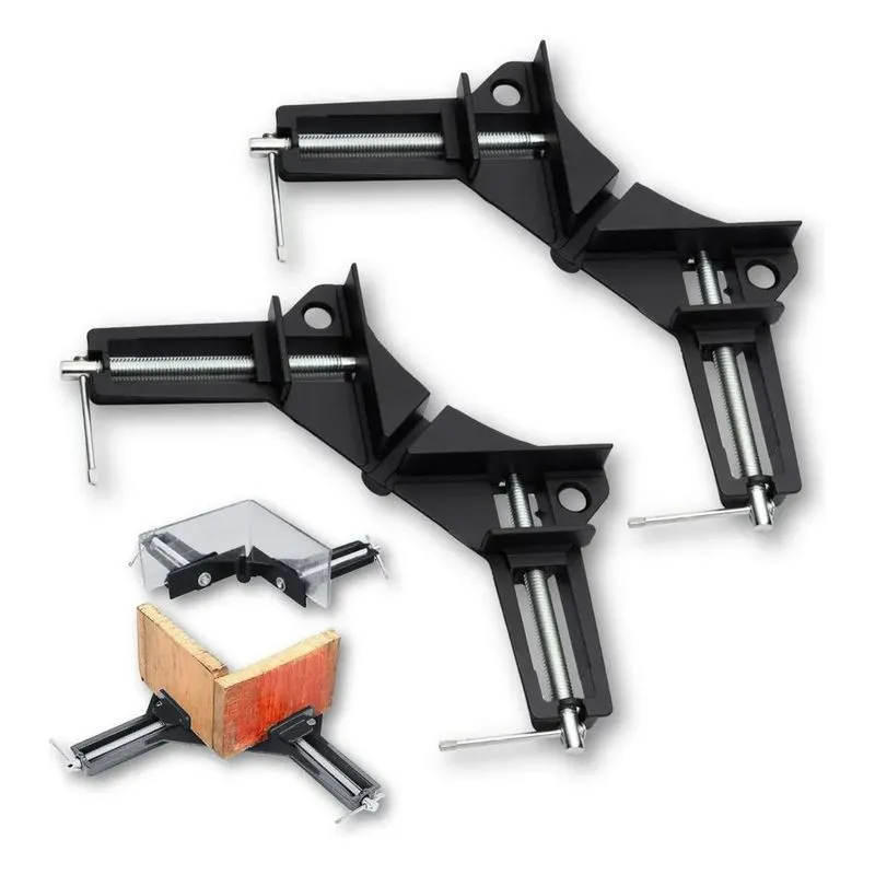 5x Kit 2 Grampo Canto Angular Aperto 90 Graus Esquadro Morsa