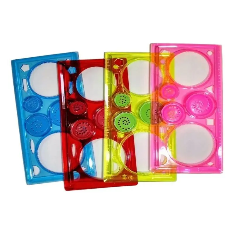 2x Kit- 2 Réguas Mágicas Espirógrafo Mandala Spirograph Dese