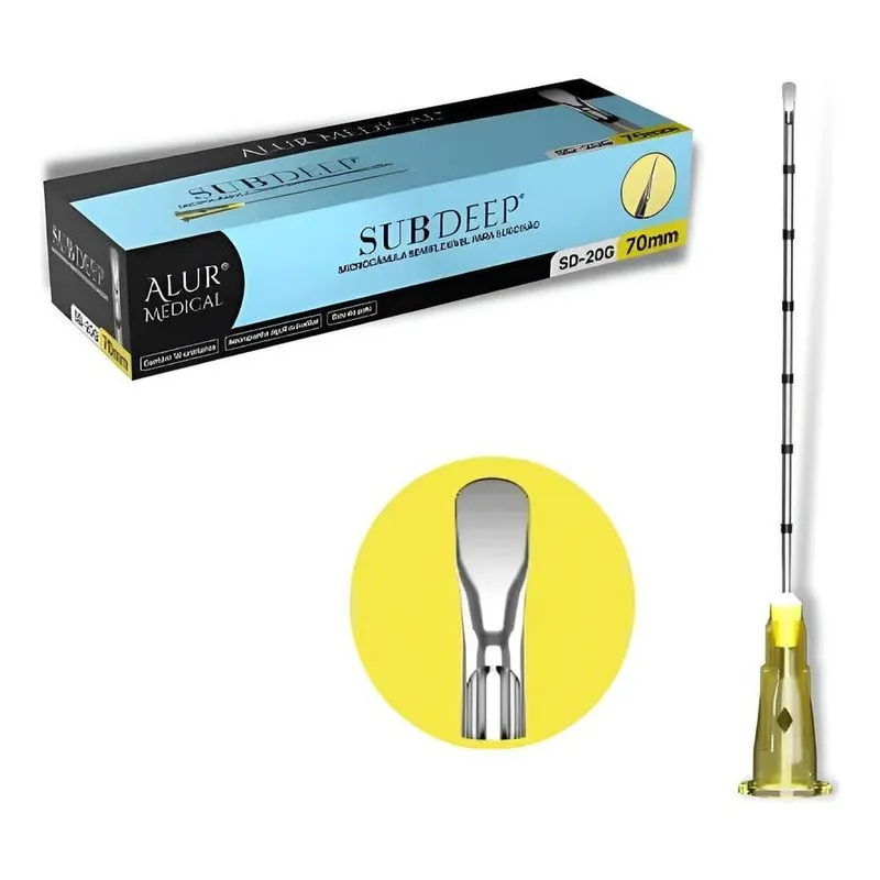Cânula Subcisão Bico De Pato Acne/celulite Alur Medic 20gx70