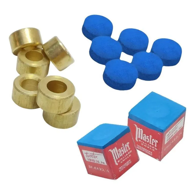 Kit Reparo Para Taco 6 Virola Metal + 6 Sola 11 +2giz Master.