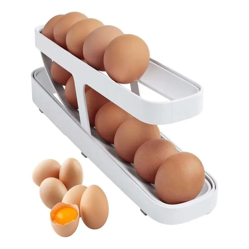 Porta Ovos Deslizante Para Geladeira Organizador Bandeja Cor